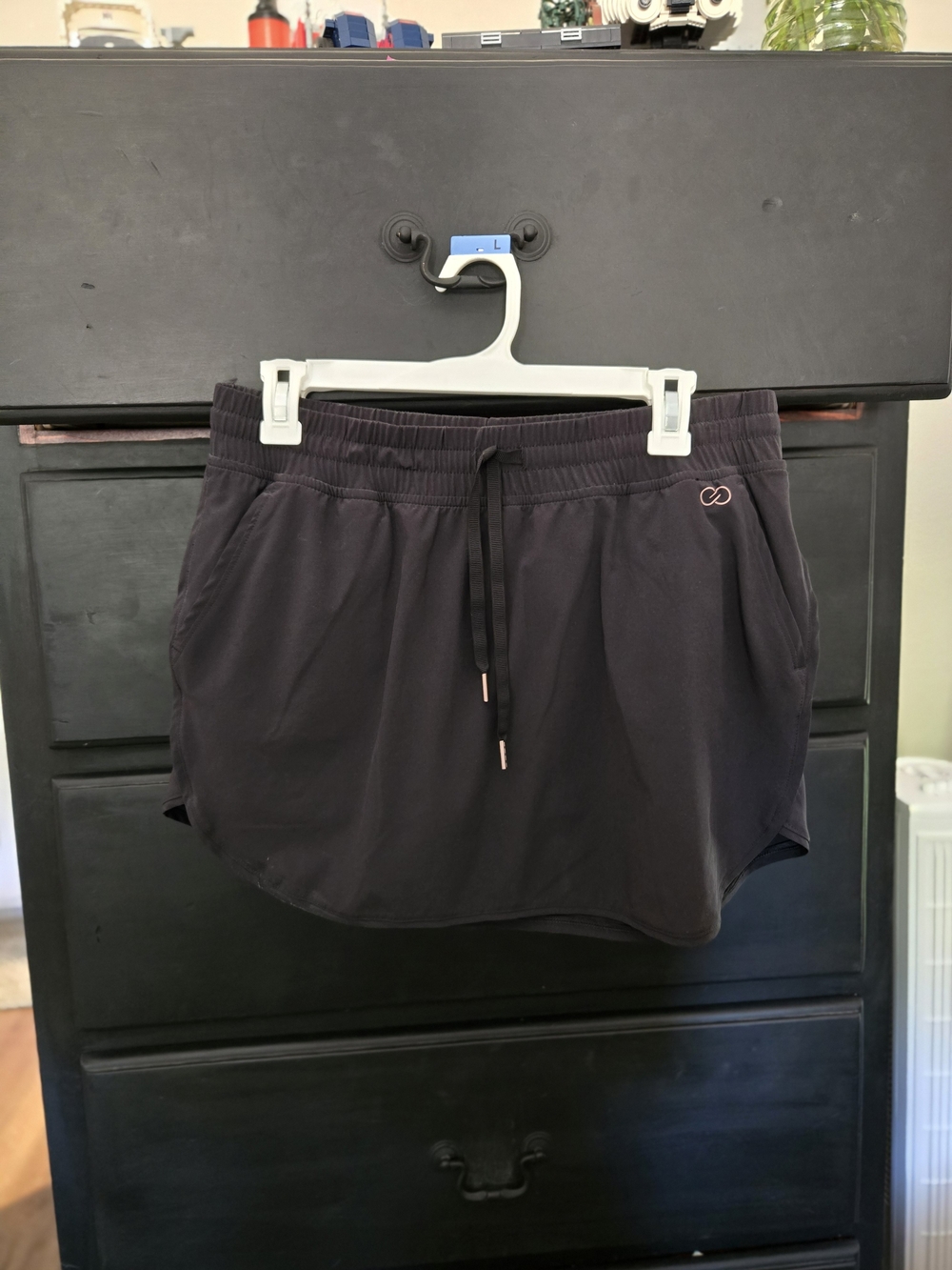 Women’s Black Active Drawstring Skort
